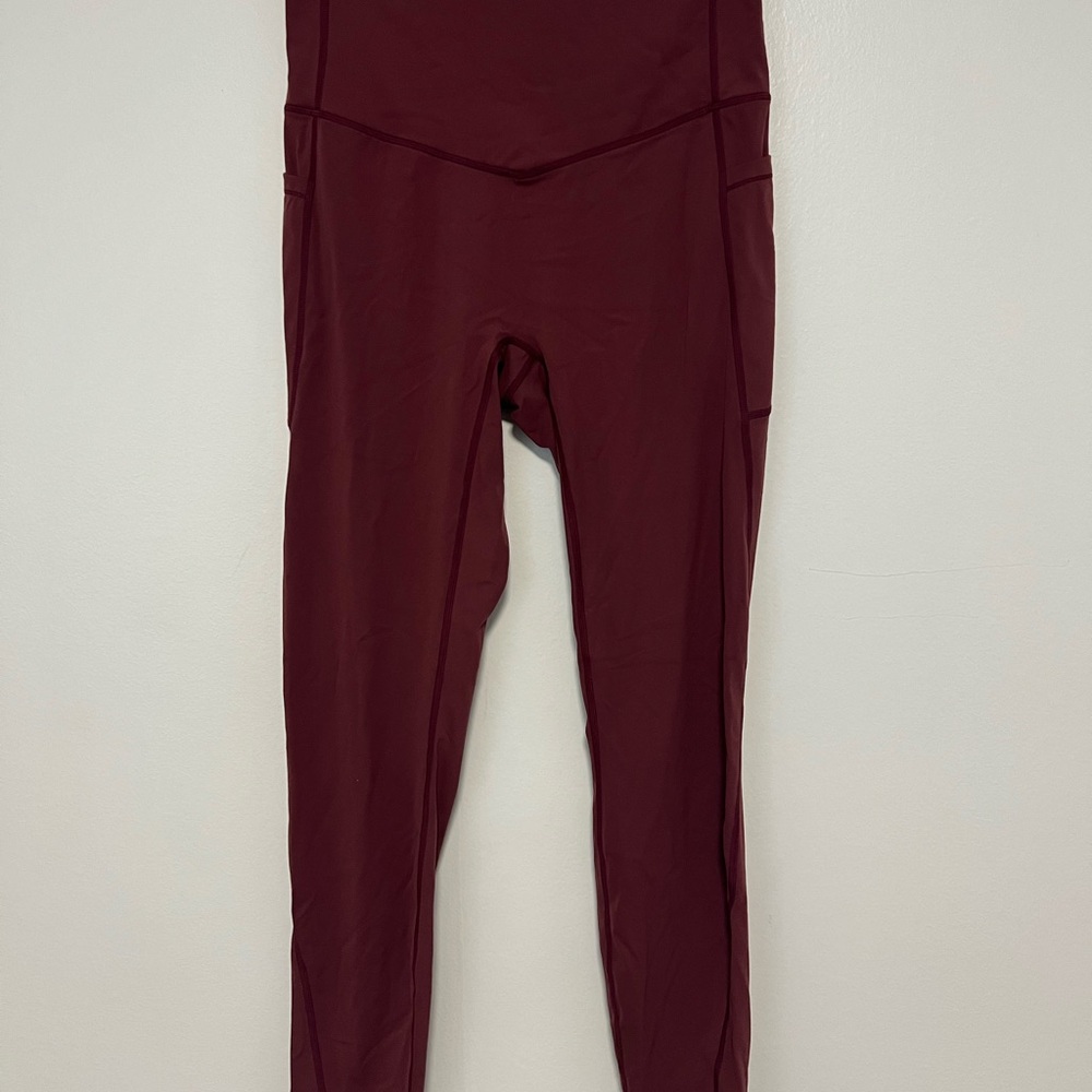 Burgundy High-Waisted HARLA Leggings